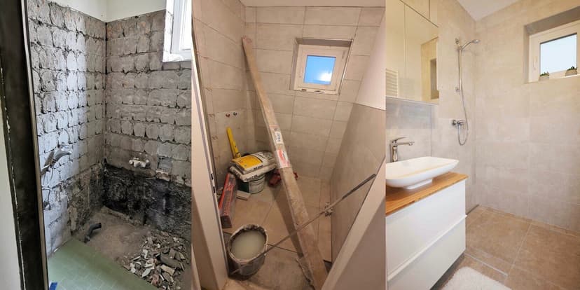 Saniertes Badezimmer als Beispiel für eine Wohnungssanierung