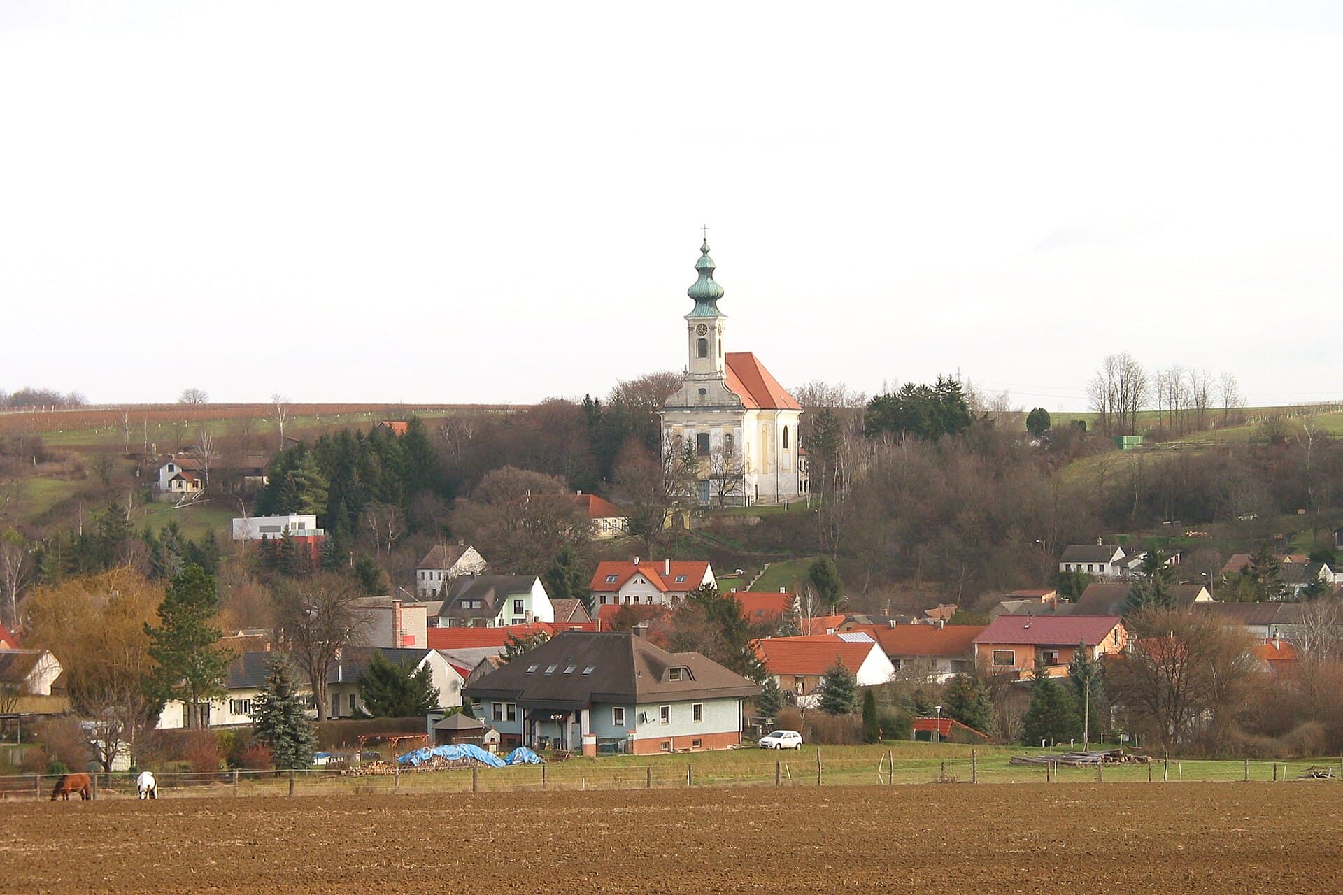 Ortsansicht von Hochleithen, Niederösterreich