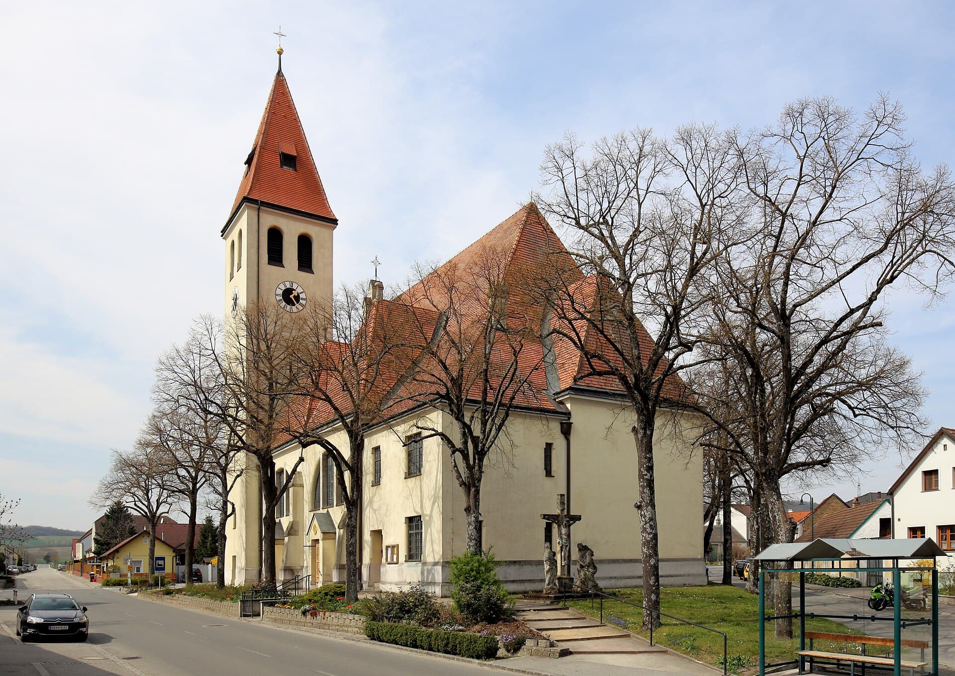 Ortsansicht von Enzersfeld im Weinviertel, Niederösterreich