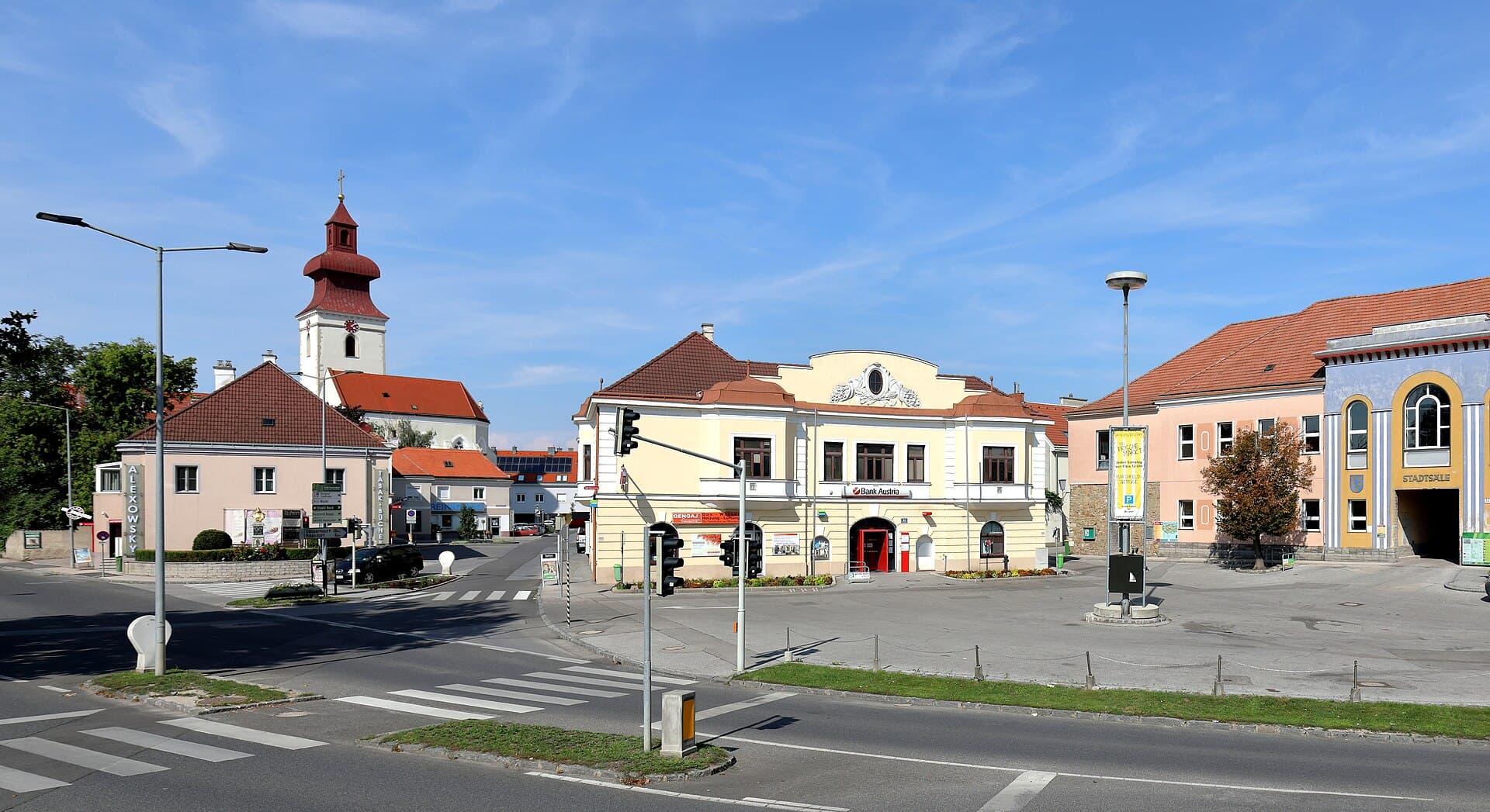 Ortsansicht von Groß-Enzersdorf, Niederösterreich