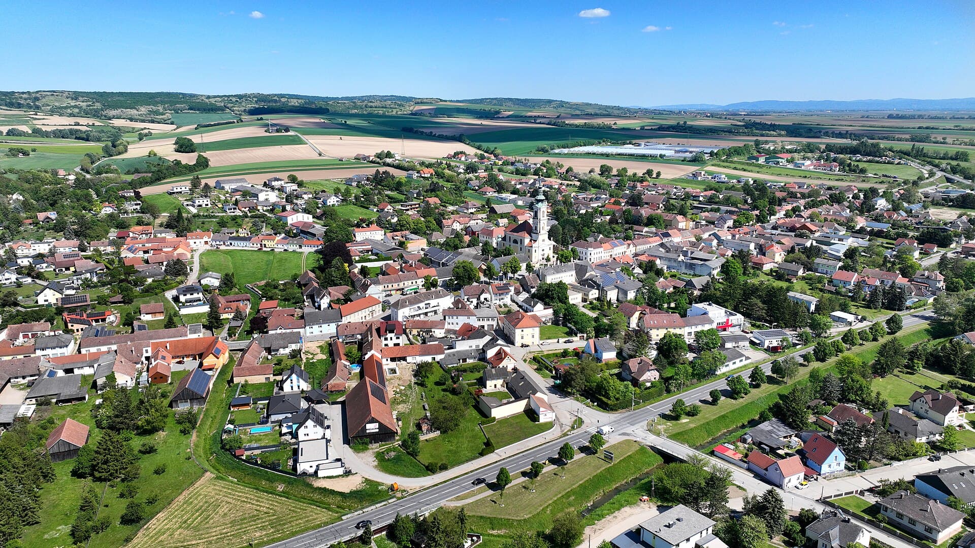 Ortsansicht von Großweikersdorf, Niederösterreich