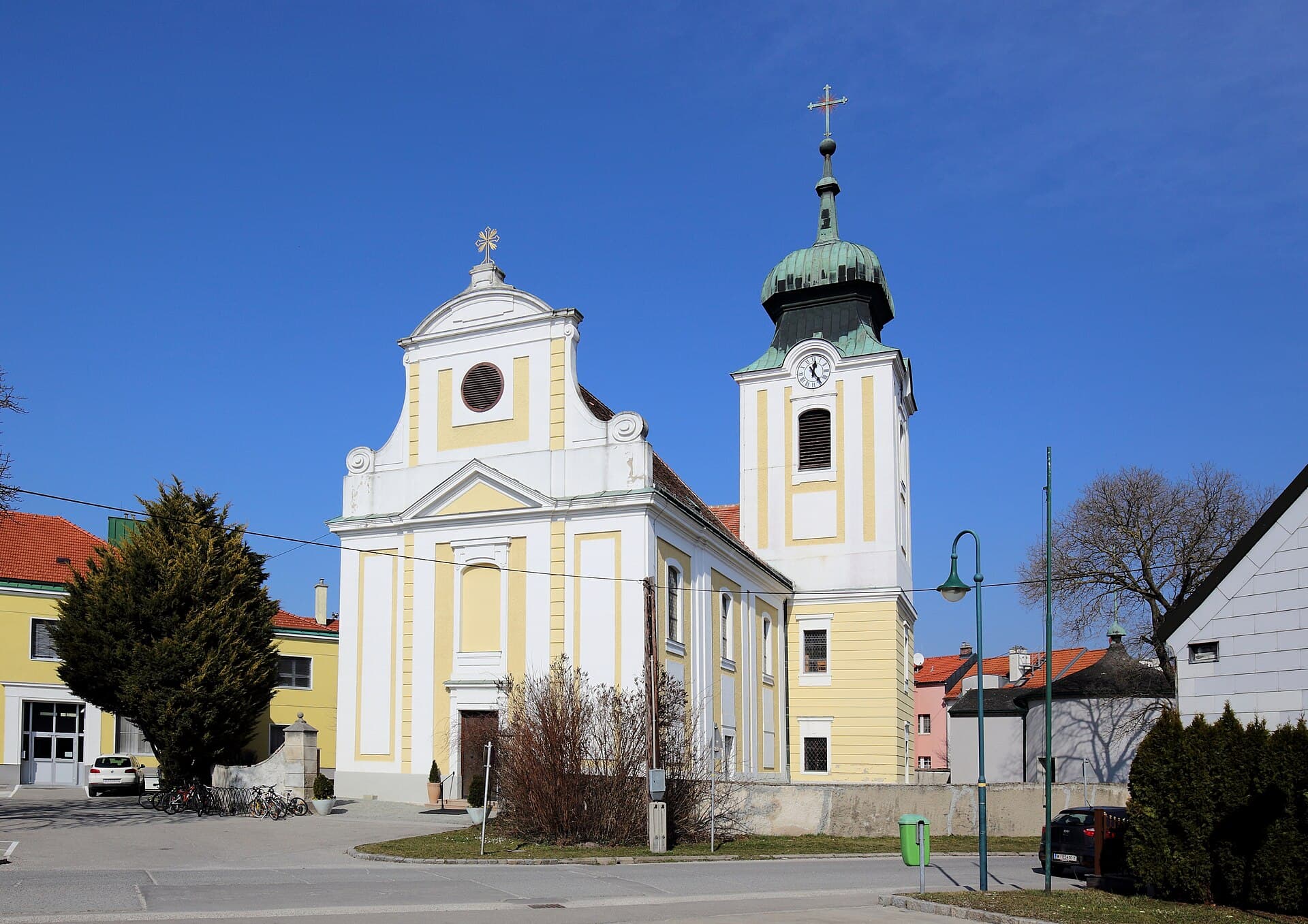 Ortsansicht von Leopoldsdorf im Marchfeld, Niederösterreich