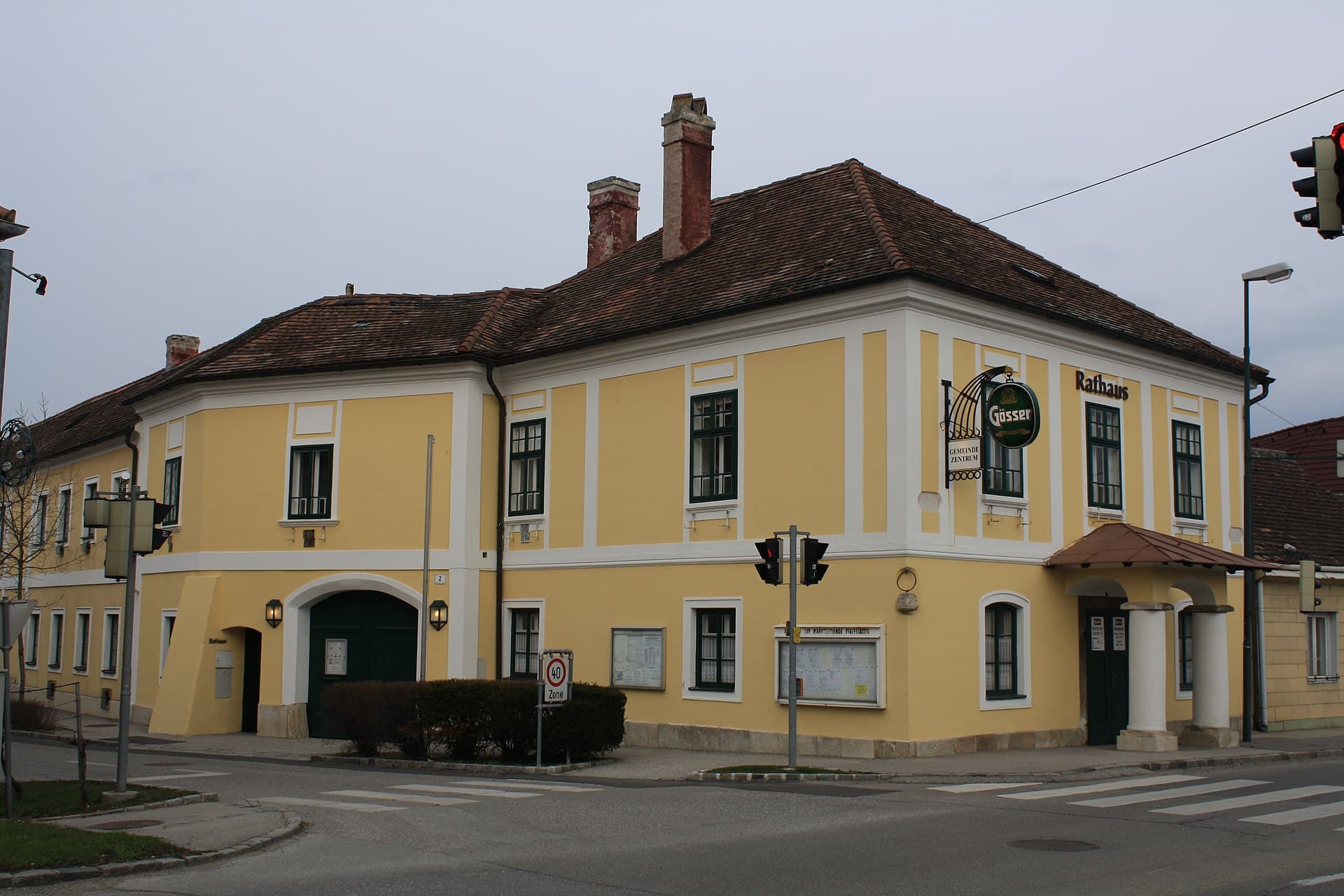 Ortsansicht von Pfaffstätten, Niederösterreich
