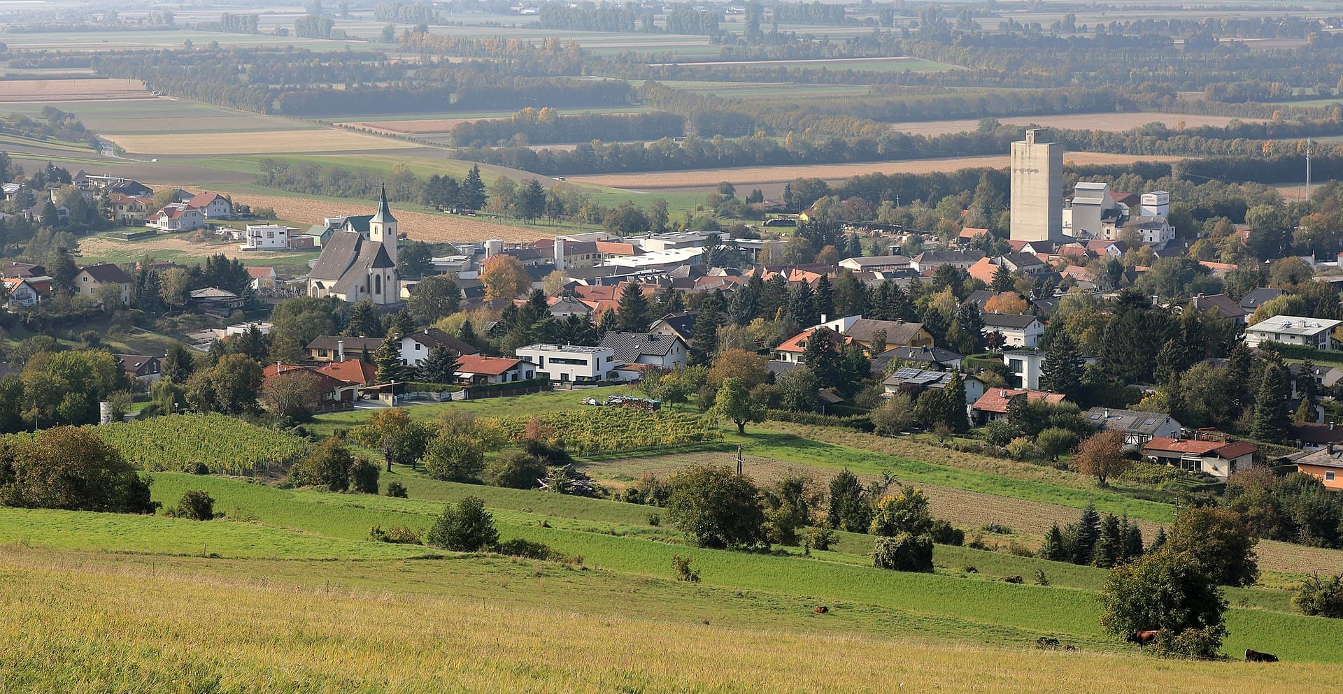 Ortsansicht von Tulbing, Niederösterreich